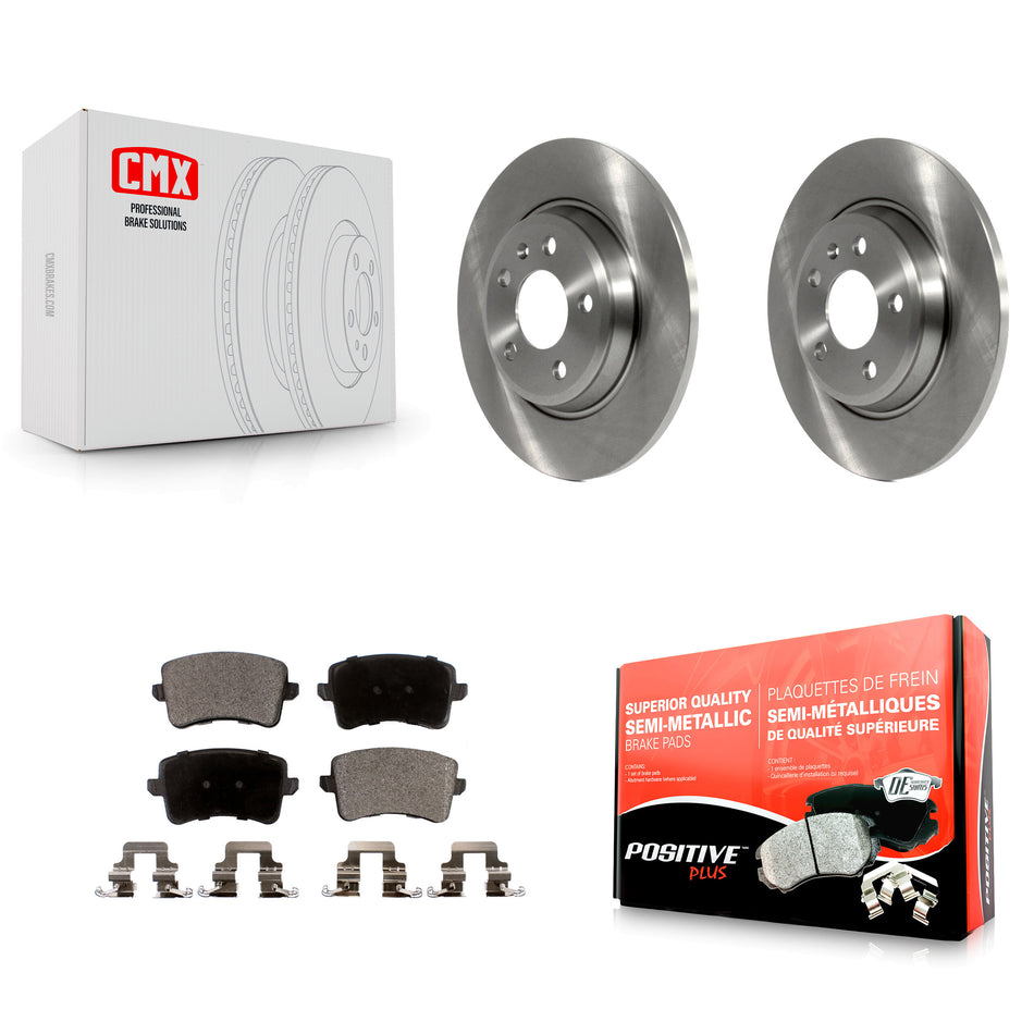 Rear Disc Brake Rotors And Semi-Metallic Pads Kit For Audi Q5 A4 Quattro A5 allroad S5 K8F-101885