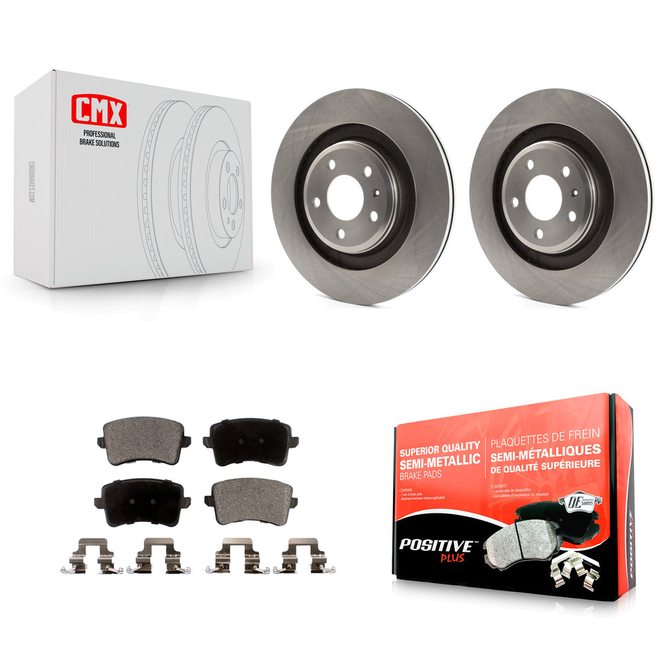 Rear Disc Brake Rotors And Semi-Metallic Pads Kit For Audi S5 A4 Quattro K8F-101887