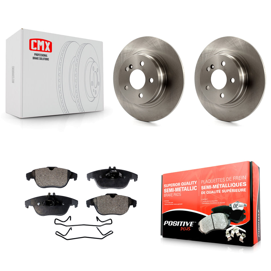 Rear Disc Brake Rotors And Semi-Metallic Pads Kit For Mercedes-Benz C300 C250 C230 K8F-101892
