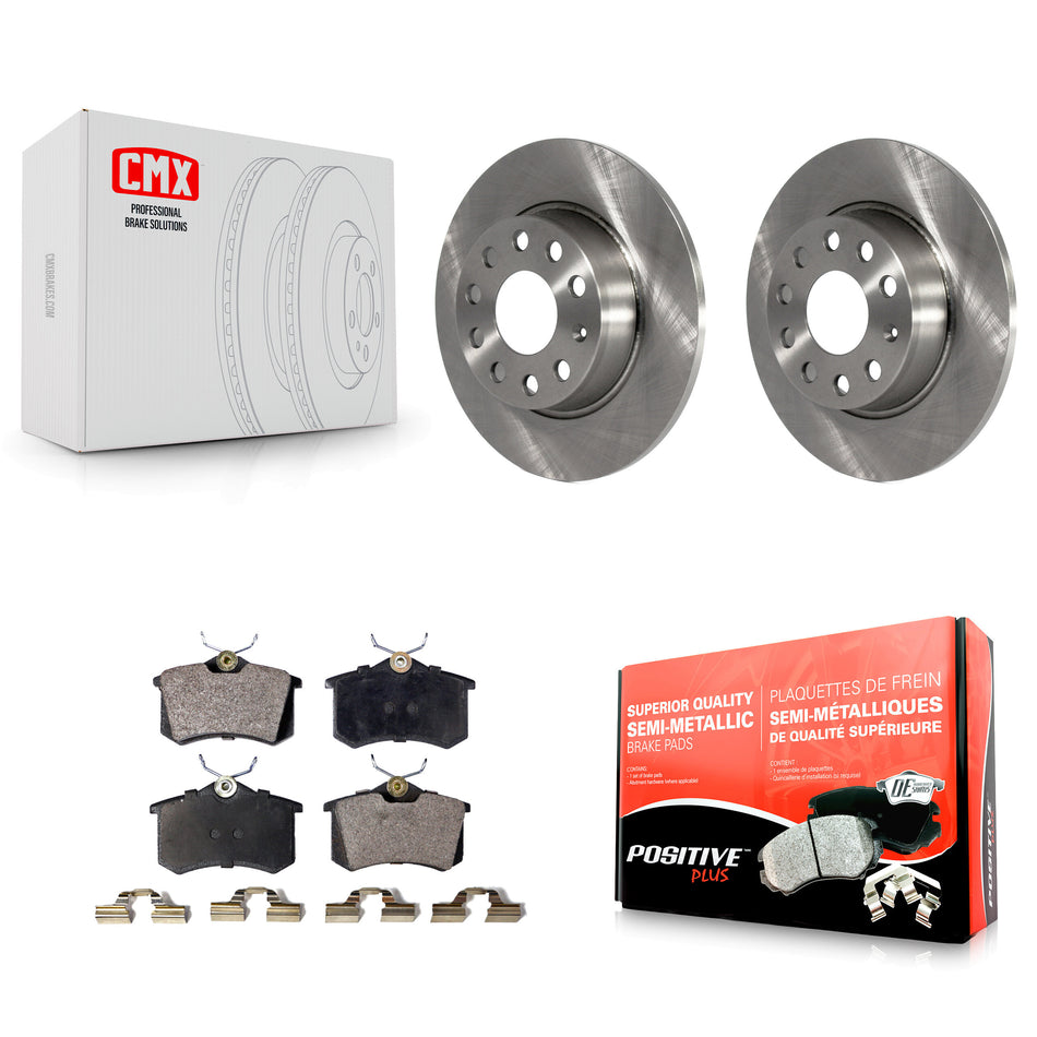 Rear Disc Brake Rotors And Semi-Metallic Pads Kit For Volkswagen Beetle Golf With 272mm Diameter Rotor K8F-101907