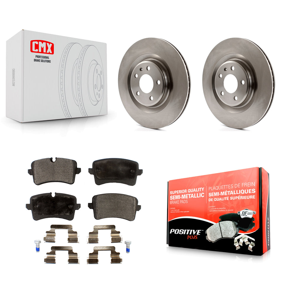 Rear Disc Brake Rotors And Semi-Metallic Pads Kit For Audi A6 Quattro A7 Porsche Macan A8 K8F-101915