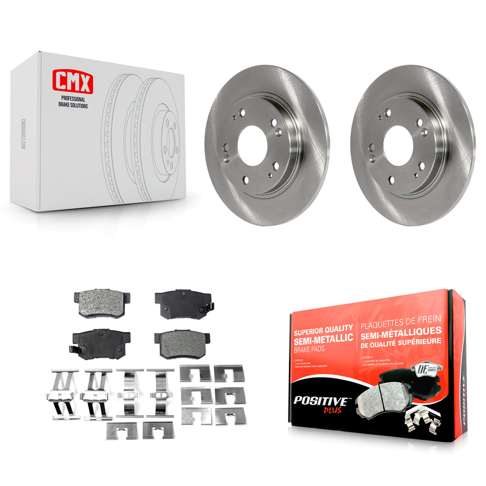Rear Disc Brake Rotors And Semi-Metallic Pads Kit For 2011-2015 Honda CR-Z K8F-101918