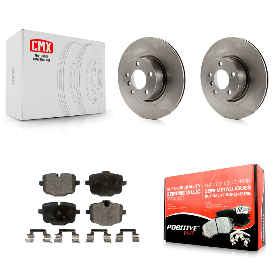 Rear Disc Brake Rotors And Semi-Metallic Pads Kit For 2012 BMW X3 From 10 11 K8F-101920