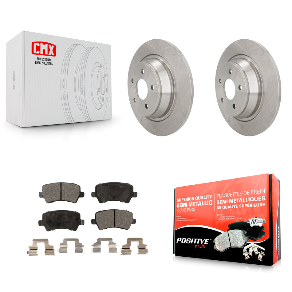 Rear Disc Brake Rotors And Semi-Metallic Pads Kit For 2012-2015 Land Rover Range Evoque K8F-101926