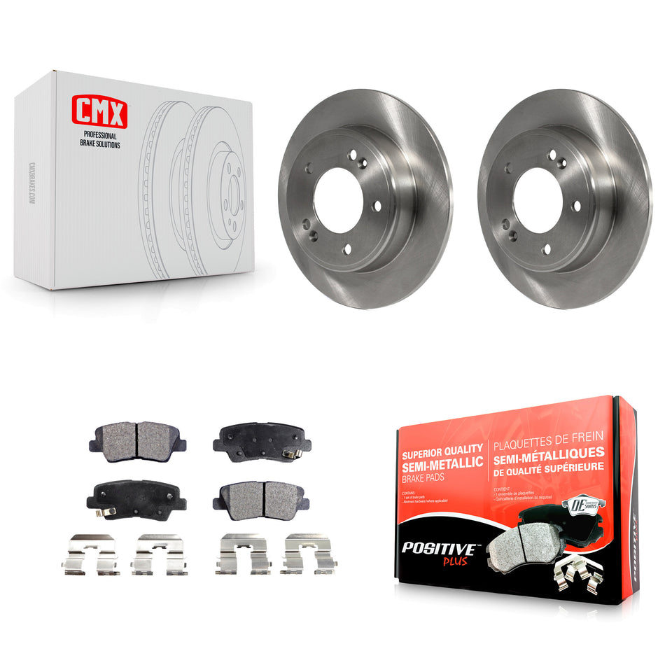 Rear Disc Brake Rotors And Semi-Metallic Pads Kit For Hyundai Elantra Kia Soul Forte Veloster GT Forte5 Coupe Koup K8F-101927