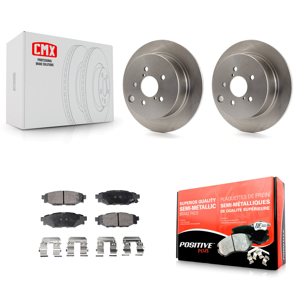 Rear Disc Brake Rotors And Semi-Metallic Pads Kit For Subaru Forester Impreza Crosstrek XV K8F-101930