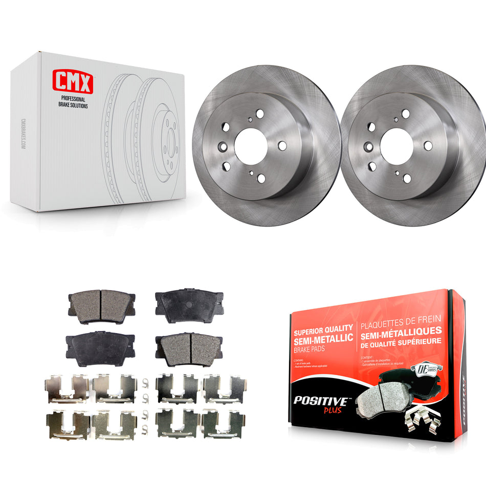 Rear Disc Brake Rotors And Semi-Metallic Pads Kit For Toyota Camry Lexus ES350 Avalon ES300h K8F-101933