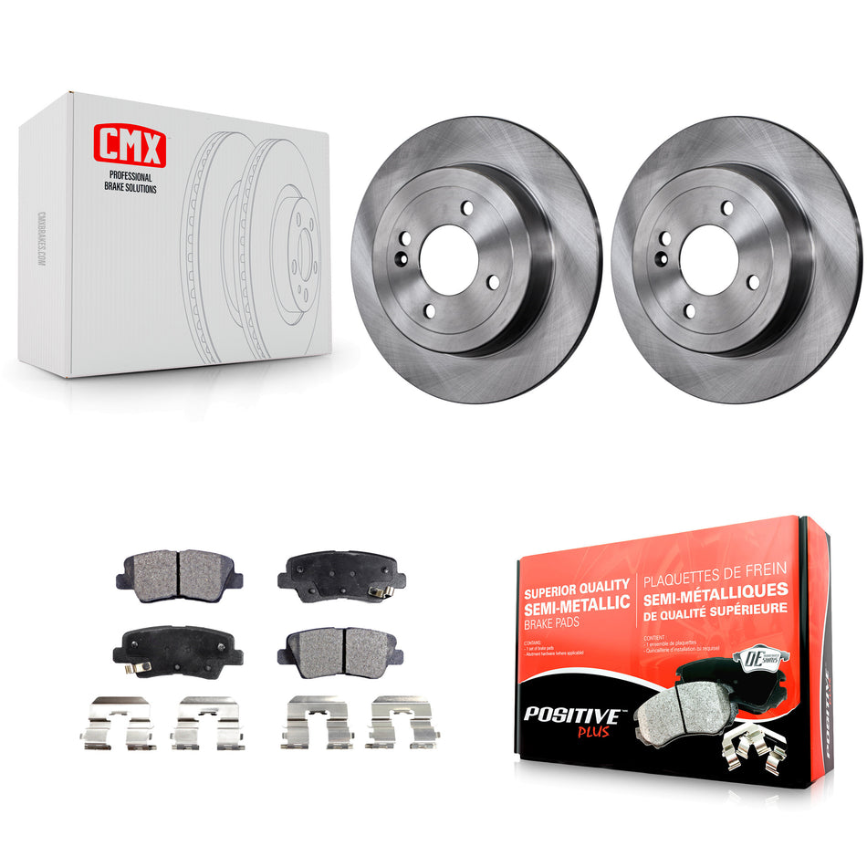 Rear Disc Brake Rotors And Semi-Metallic Pads Kit For Hyundai Accent Kia Rio K8F-101936