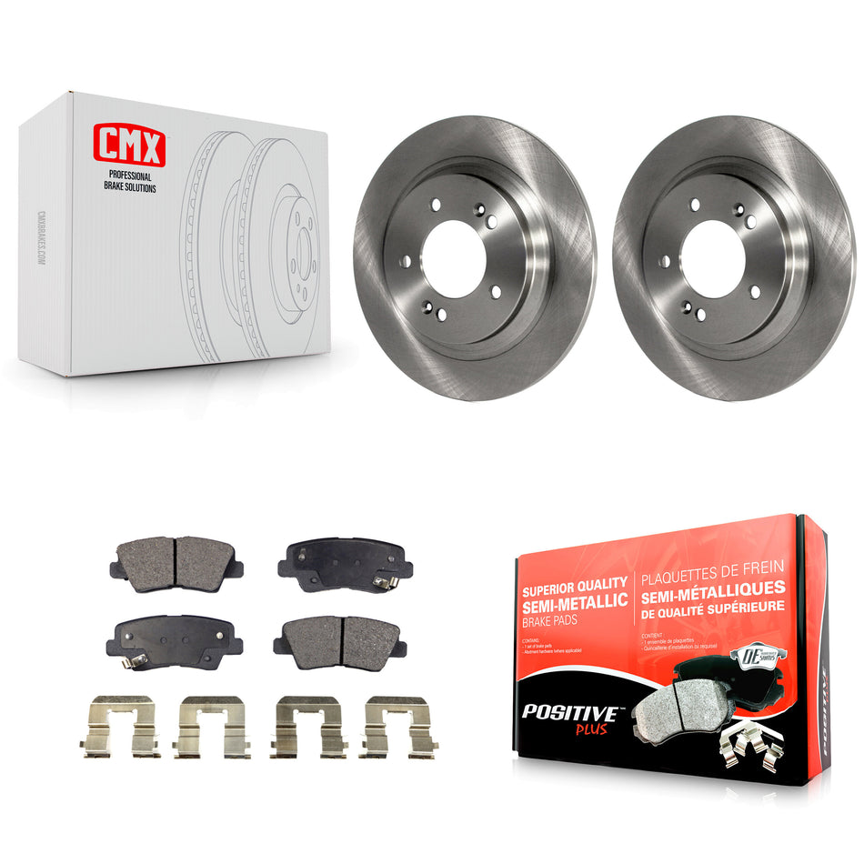 Rear Disc Brake Rotors And Semi-Metallic Pads Kit For Hyundai Sonata Azera K8F-101943