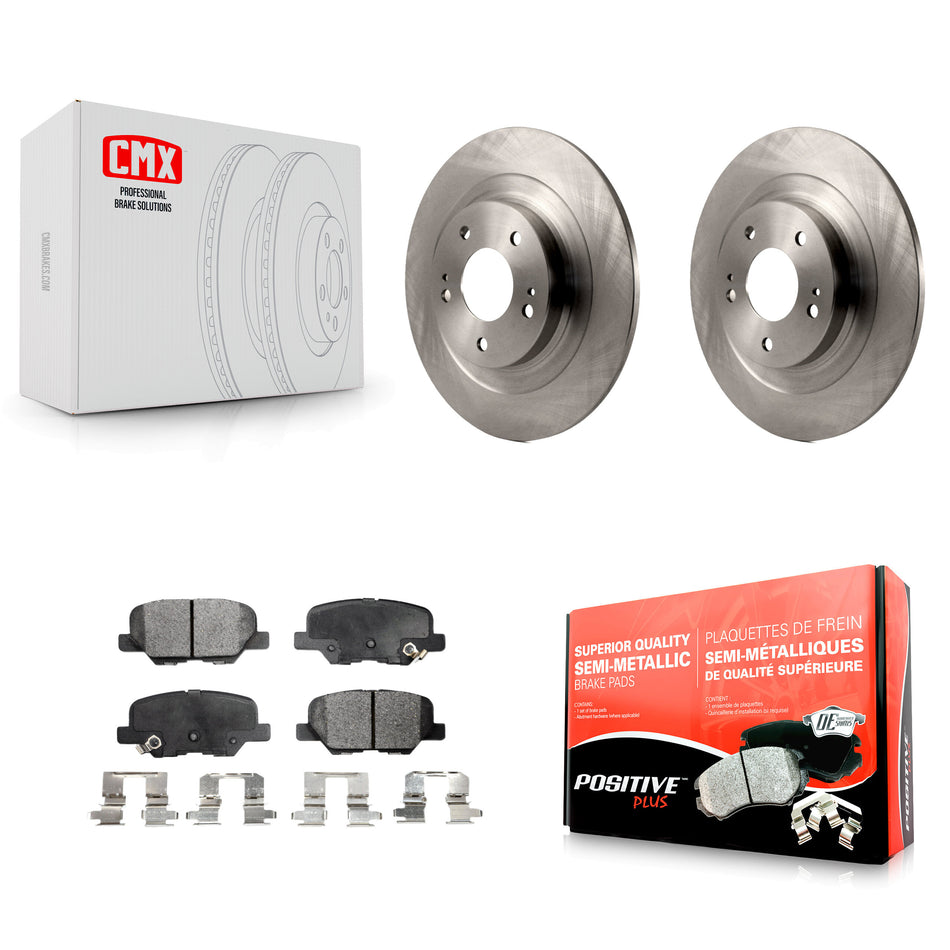 Rear Disc Brake Rotors And Semi-Metallic Pads Kit For Mitsubishi Outlander Sport PHEV RVR K8F-101947