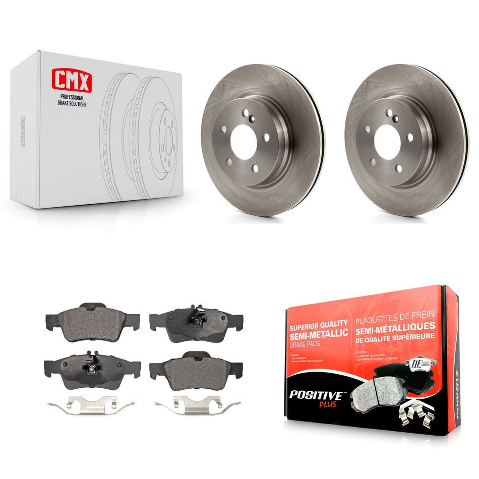 Rear Disc Brake Rotors And Semi-Metallic Pads Kit For Mercedes-Benz E550 With 300mm Diameter Rotor K8F-101954