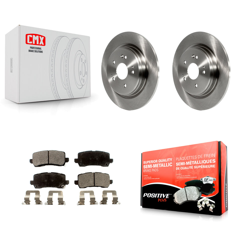 Rear Disc Brake Rotors And Semi-Metallic Pads Kit For 2015-2020 Acura TLX K8F-101973