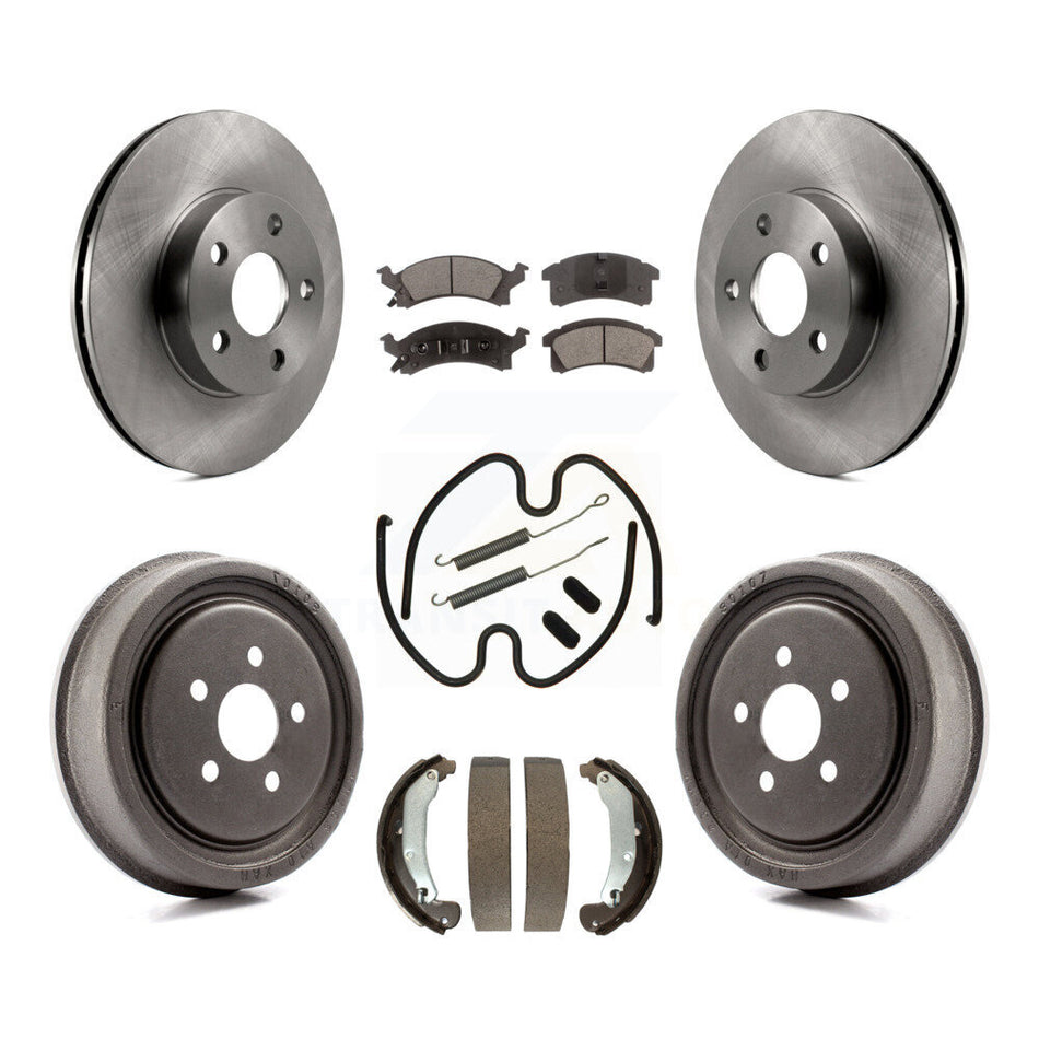 Front Rear Disc Brake Rotors Semi-Metallic Pads And Drum Kit (7Pc) For 2003-2005 Chevrolet Cavalier Pontiac Sunfire K8F-101991