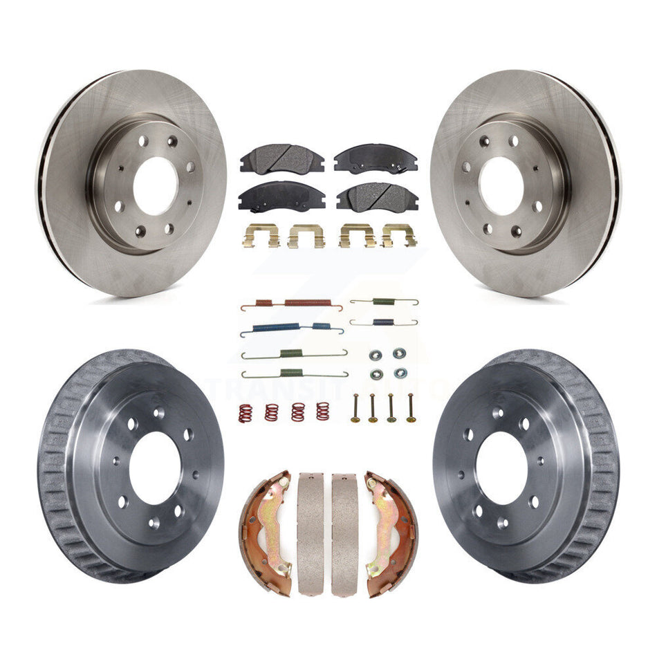 Front Rear Disc Brake Rotors Semi-Metallic Pads And Drum Kit (7Pc) For 2007-2009 Kia Spectra rear brakes K8F-102134