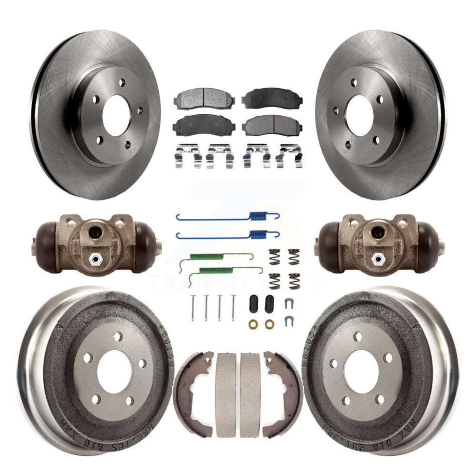 Front Rear Brake Rotors Semi-Metallic Pad Drum Kit (9Pc) For Chevrolet Equinox Saturn Vue K8F-102188