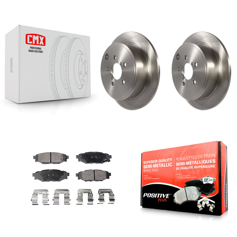 Rear Disc Brake Rotors And Semi-Metallic Pads Kit For Subaru WRX K8F-102226