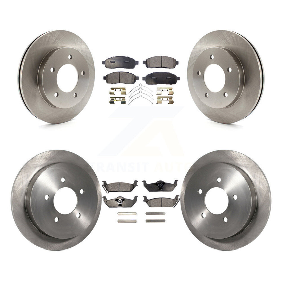 Front Rear Disc Brake Rotors And Semi-Metallic Pads Kit For 2004 Ford F-150 4WD With 5 Lug Wheels 11th Digit Of Vin Is C K8F-102230