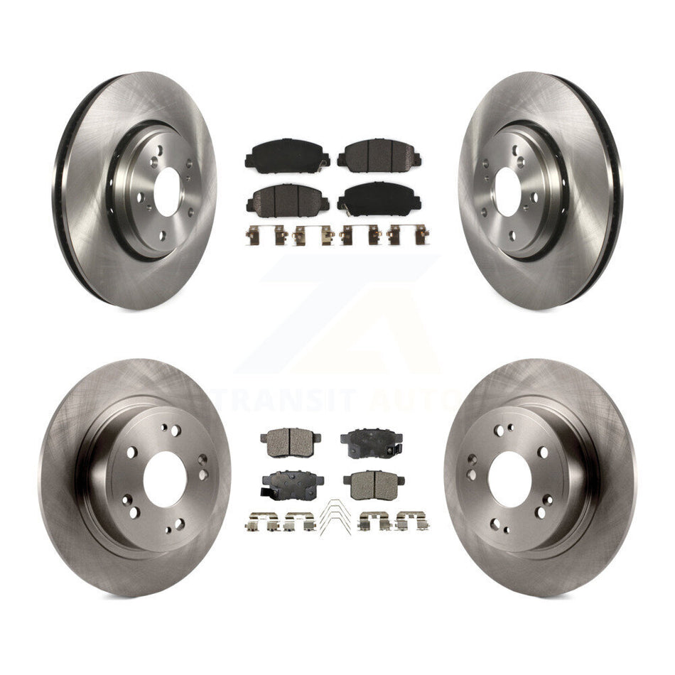Front Rear Disc Brake Rotors And Semi-Metallic Pads Kit For 2017 Honda Accord Hybrid EX-L Touring K8F-102240
