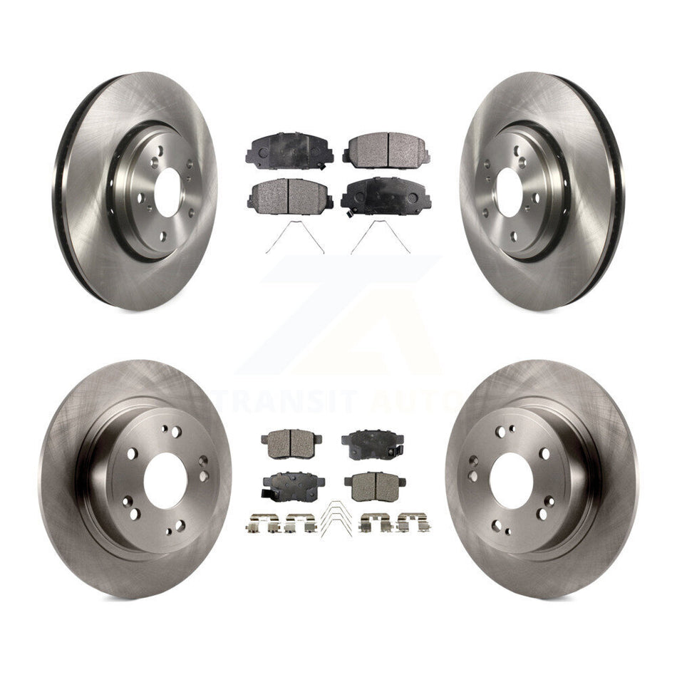 Front Rear Disc Brake Rotors And Semi-Metallic Pads Kit For Honda Accord K8F-102241