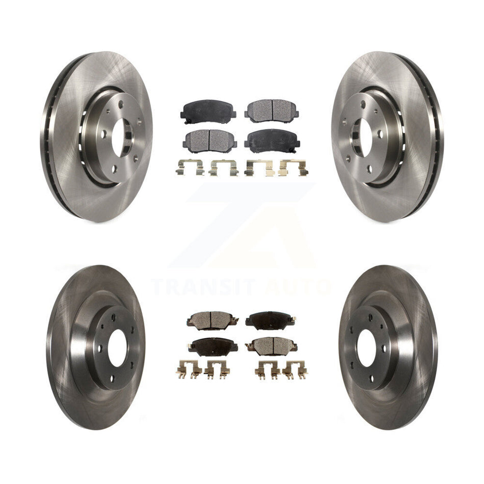 Front Rear Disc Brake Rotors And Semi-Metallic Pads Kit For Mazda CX-5 K8F-102243