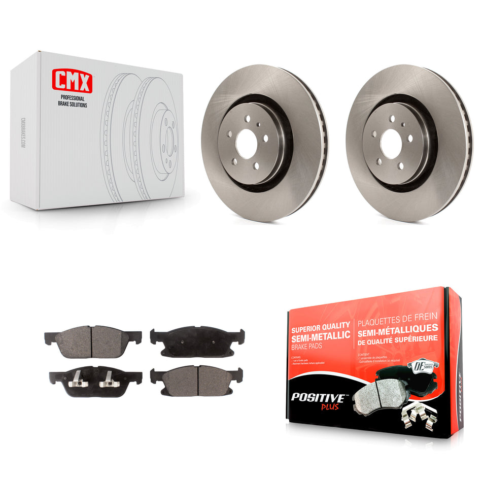 Front Disc Brake Rotors And Semi-Metallic Pads Kit For Ford Edge Lincoln MKX Nautilus K8F-102245