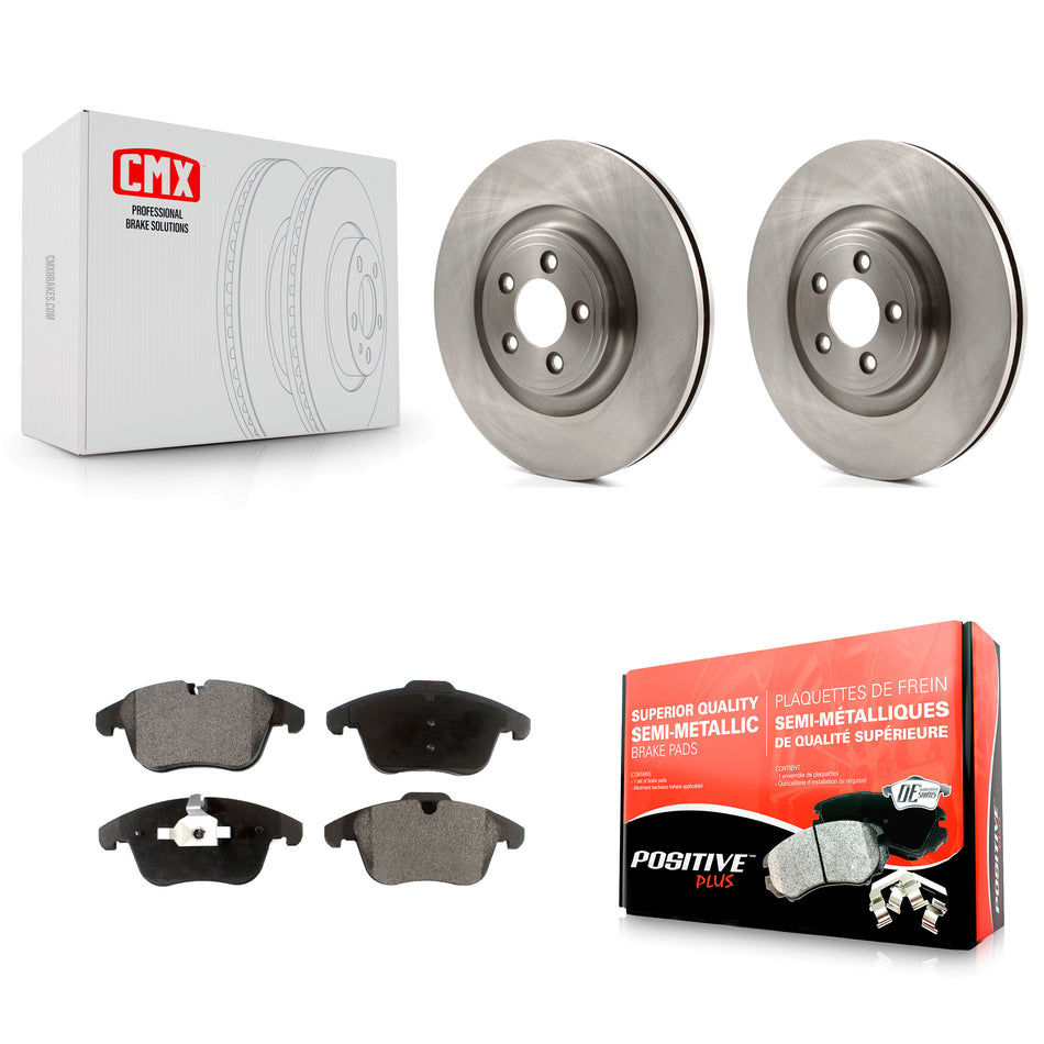 Front Brake Rotors Semi-Metallic Pad Kit For 10 Jaguar XF With 354mm Diameter Rotor K8F-102246