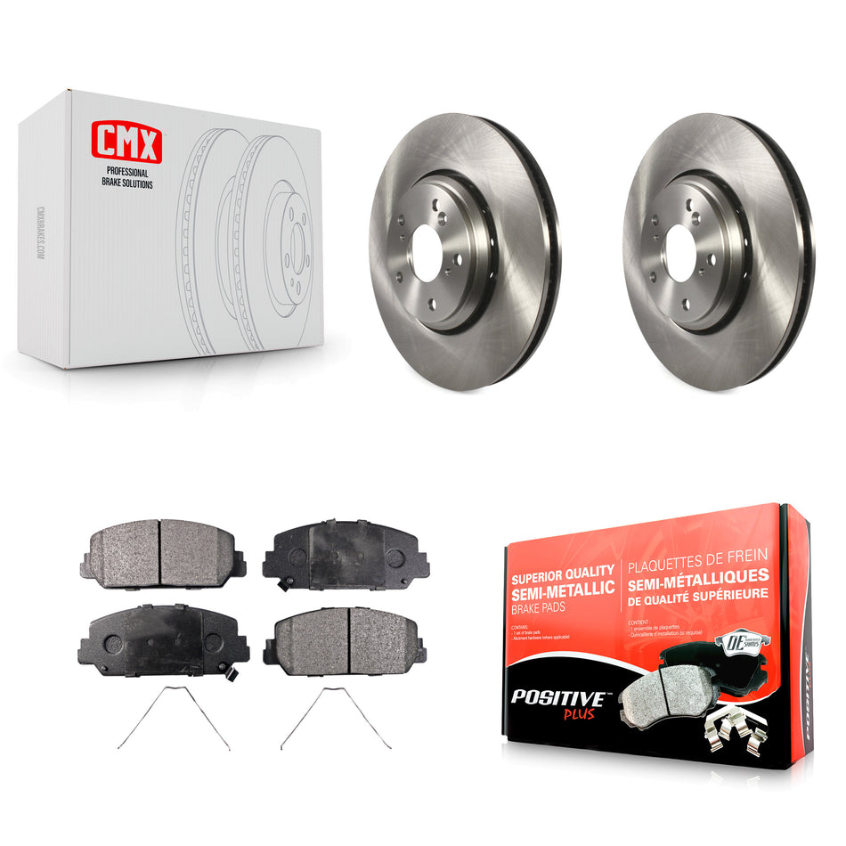 Front Disc Brake Rotors And Semi-Metallic Pads Kit For Honda Civic Accord Acura ILX K8F-102251