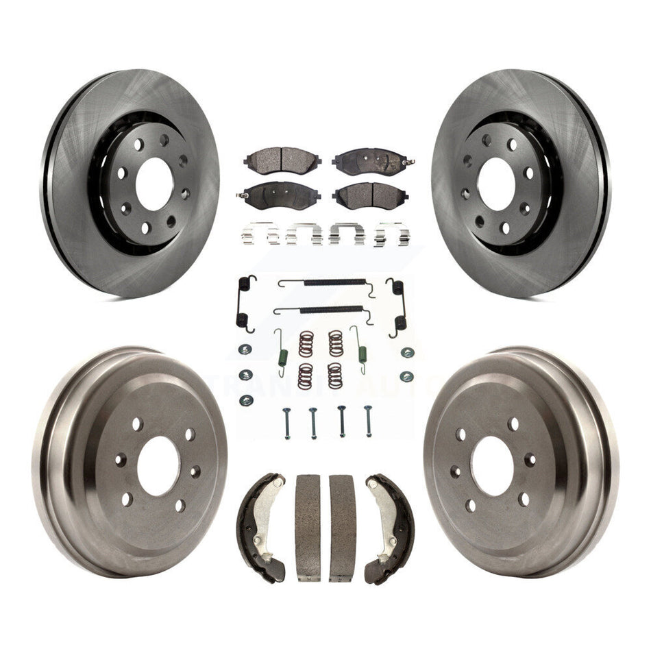 Front Rear Disc Brake Rotors Semi-Metallic Pads And Drum Kit (7Pc) For Chevrolet Aveo Spark Aveo5 Pontiac G3 Suzuki Wave Wave5 Swift+ K8F-102271