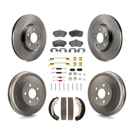 Front Rear Disc Brake Rotors Semi-Metallic Pad And Drum Kit (7Pc) For Chrysler PT Cruiser K8F-102298