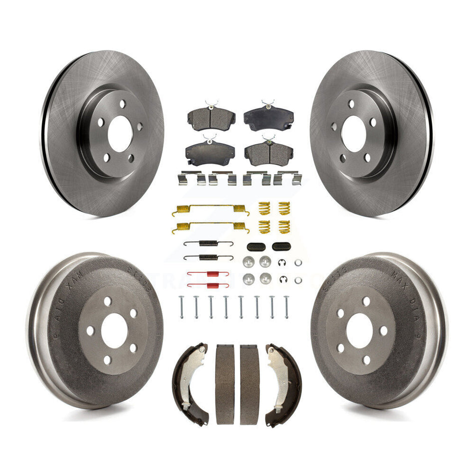 Front Rear Disc Brake Rotors Semi-Metallic Pad And Drum Kit (7Pc) For Chrysler PT Cruiser K8F-102298