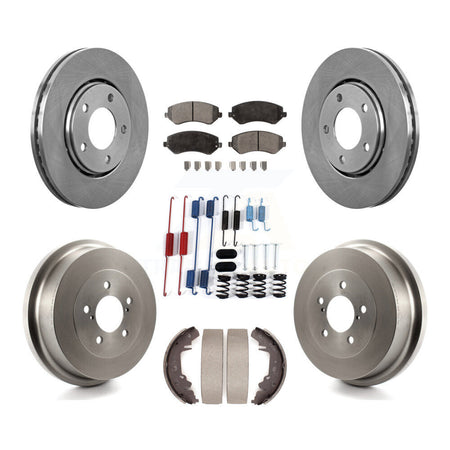 Front Rear Brake Rotors Semi-Metallic Pad Drum Kit (7Pc) For Dodge Caravan Grand Chrysler K8F-102302