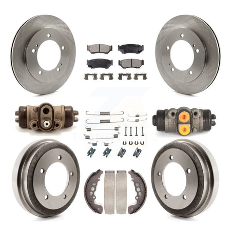 Front Rear Disc Brake Rotor Semi-Metallic Pad Drum Kit (9Pc) For Chevrolet Tracker Suzuki K8F-102344