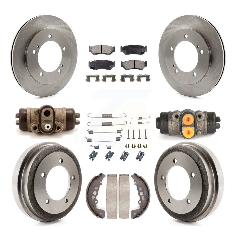 Front Rear Disc Brake Rotor Semi-Metallic Pad Drum Kit (9Pc) For Chevrolet Tracker Suzuki K8F-102344