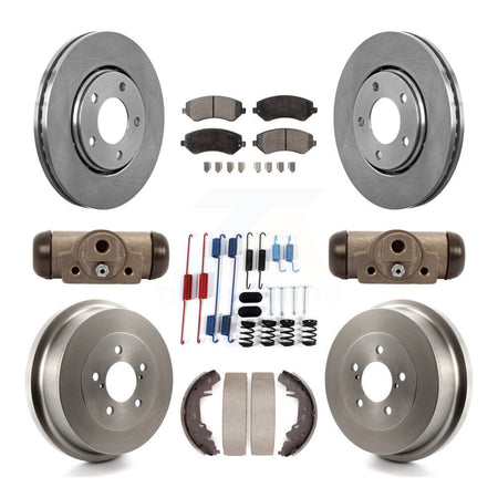 Front Rear Brake Rotors Semi-Metallic Pad Drum Kit (9Pc) For Dodge Caravan Grand Chrysler K8F-102445