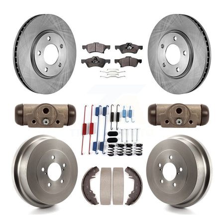 Front Rear Brake Rotors Semi-Metallic Pad Drum Kit (9Pc) For Dodge Caravan Grand Chrysler K8F-102450