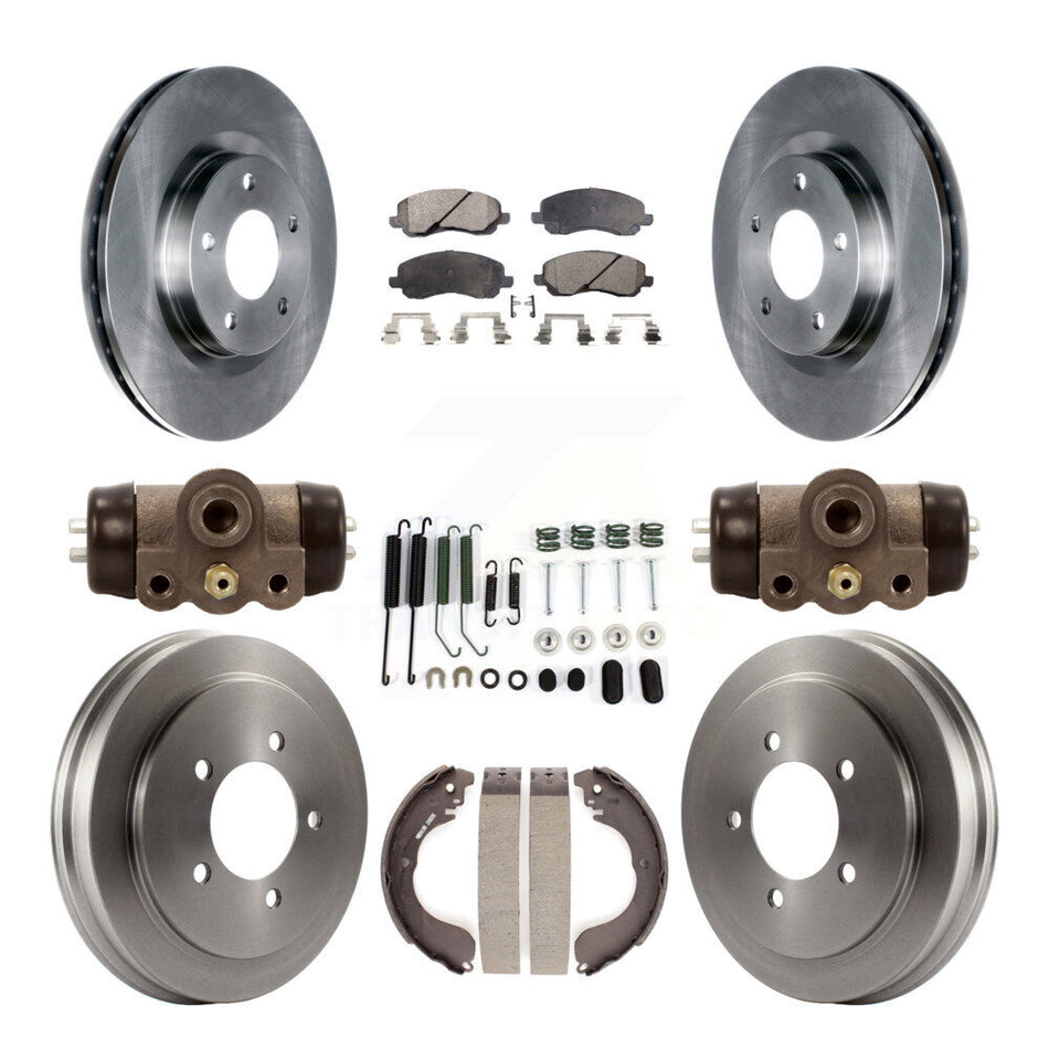 Front Rear Disc Brake Rotors Semi-Metallic Pads And Drum Kit (9Pc) For Jeep Patriot Compass Dodge Caliber Chrysler Sebring Avenger K8F-102455