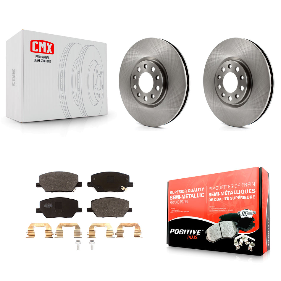 Front Disc Brake Rotors And Semi-Metallic Pads Kit For Jeep Renegade Compass Fiat 500X K8F-102491