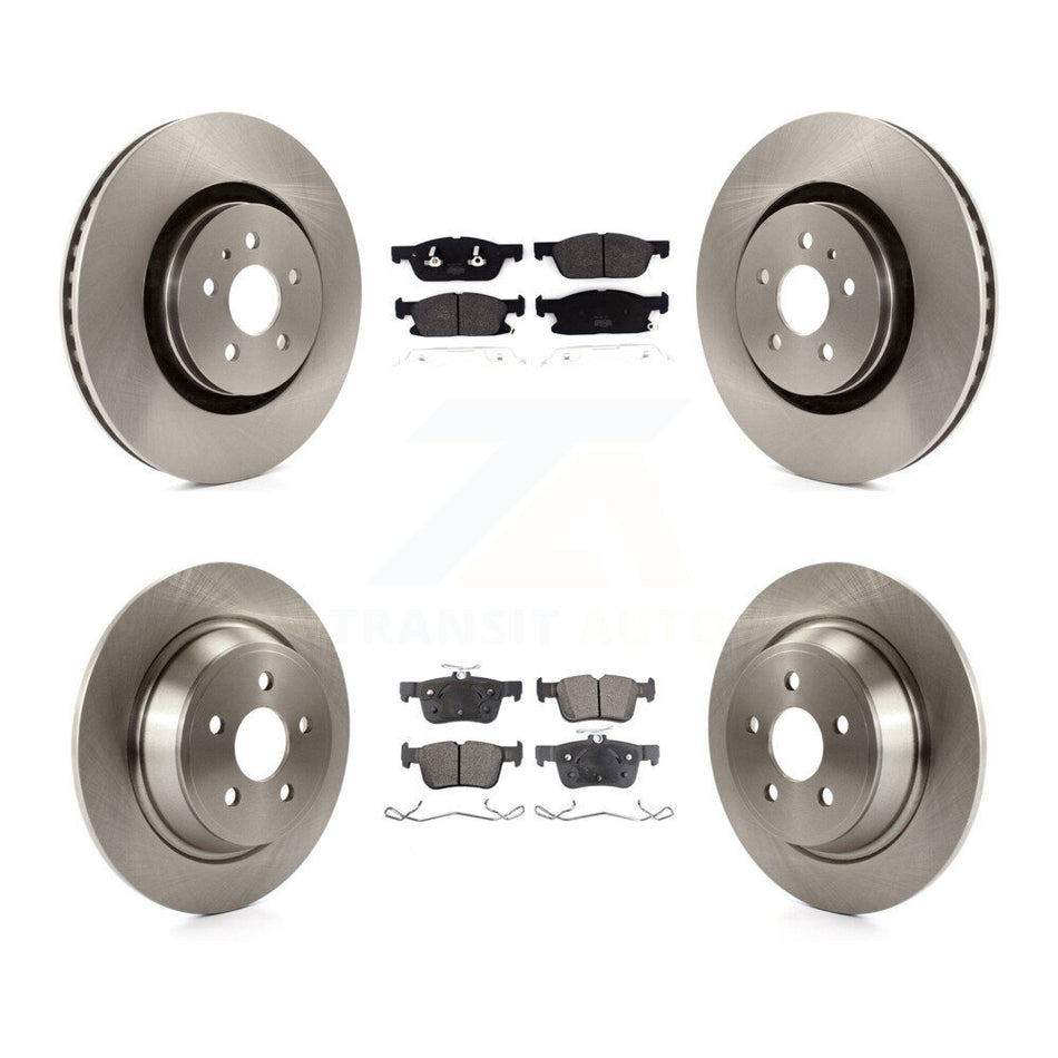 Front Rear Disc Brake Rotors And Semi-Metallic Pads Kit For Ford Fusion Lincoln MKZ Continental K8F-102553