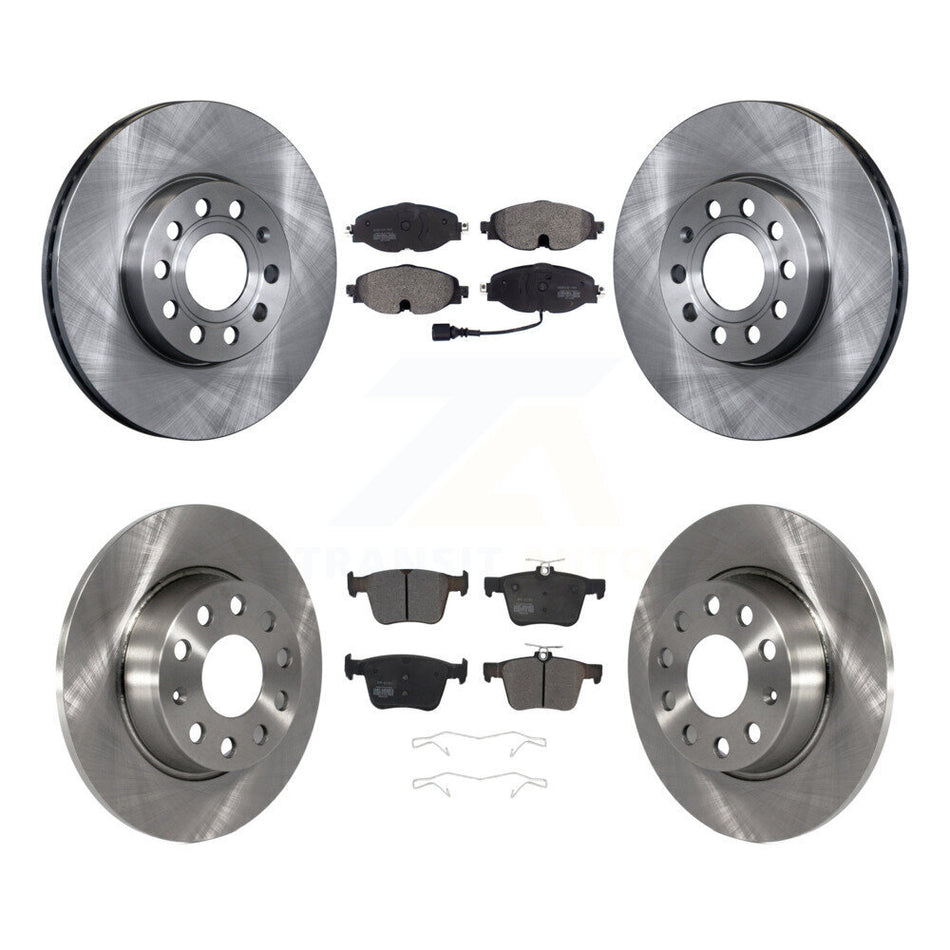Front Rear Disc Brake Rotors And Semi-Metallic Pads Kit For Audi A3 Quattro Volkswagen e-Golf K8F-102569