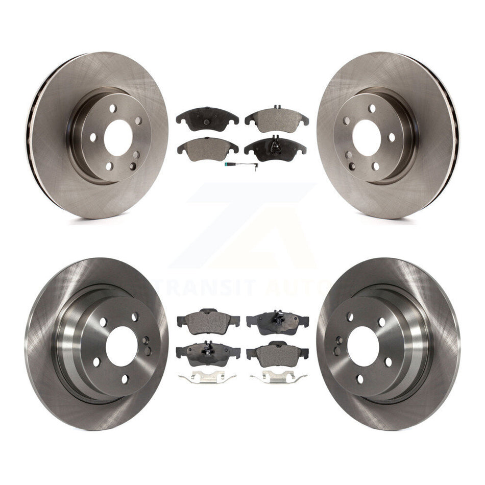 Front Rear Disc Brake Rotors And Semi-Metallic Pads Kit For 2014-2016 Mercedes-Benz E250 With 322mm Diameter Rotor K8F-102576