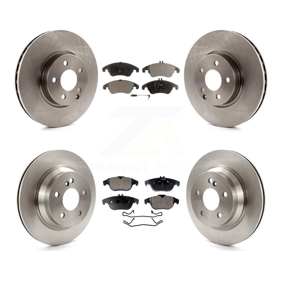 Front Rear Disc Brake Rotors And Semi-Metallic Pads Kit For 2014 Mercedes-Benz E350 Convertible Coupe With 322mm Diameter Rotor K8F-102577