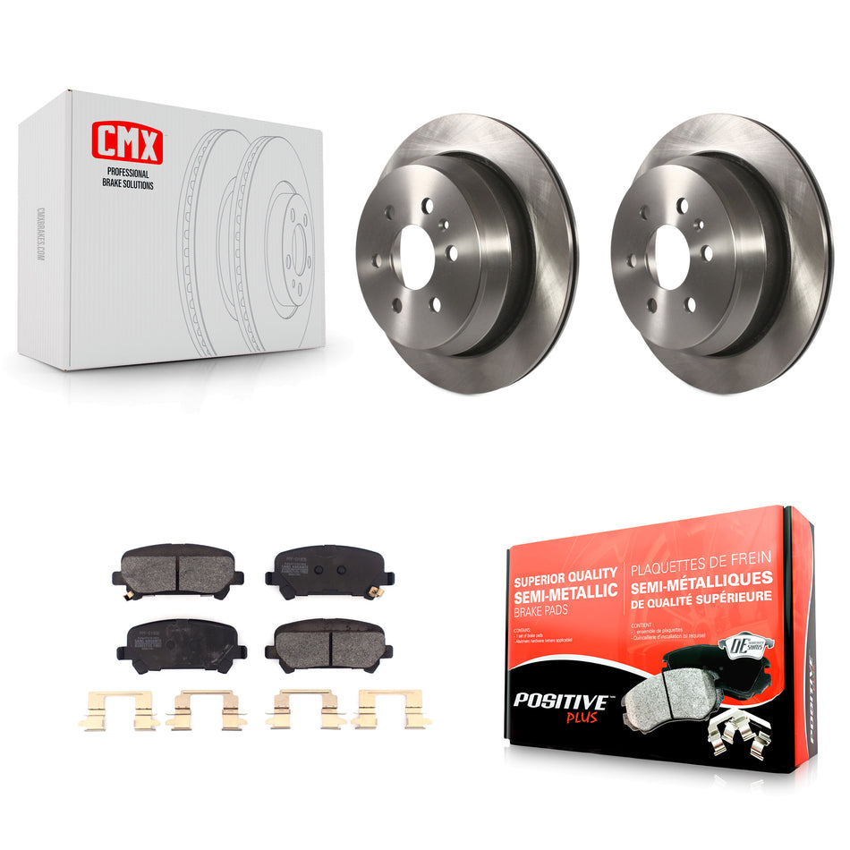 Rear Disc Brake Rotors And Semi-Metallic Pads Kit For 2015-2020 Chevrolet Colorado GMC Canyon K8F-102593
