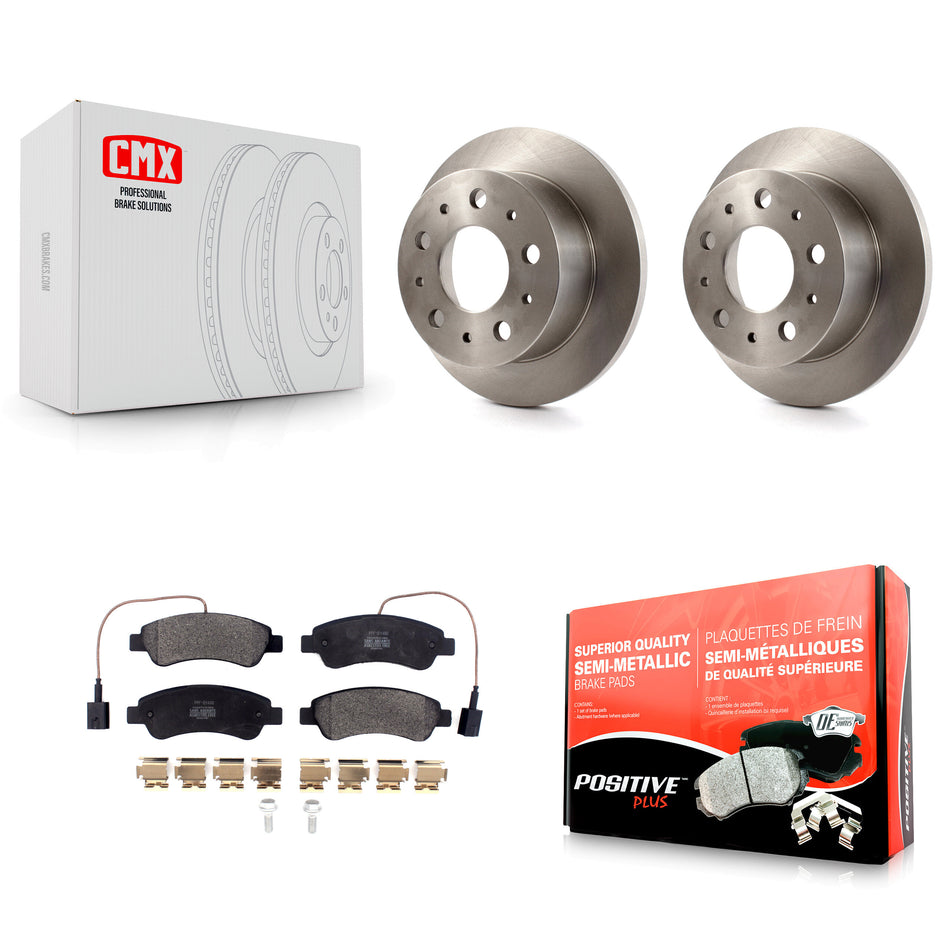 Rear Disc Brake Rotors And Semi-Metallic Pads Kit For Ram ProMaster 1500 2500 3500 K8F-102594