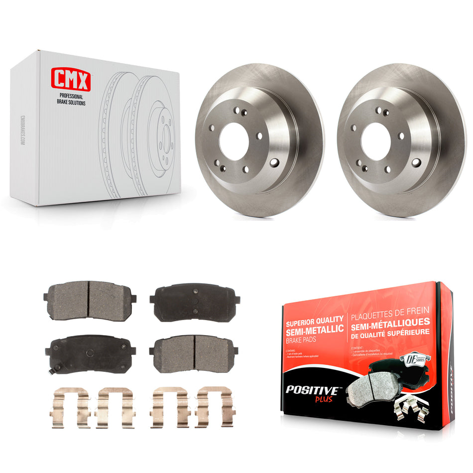 Rear Disc Brake Rotors And Semi-Metallic Pads Kit For 2015-2019 Kia Sedona K8F-102601