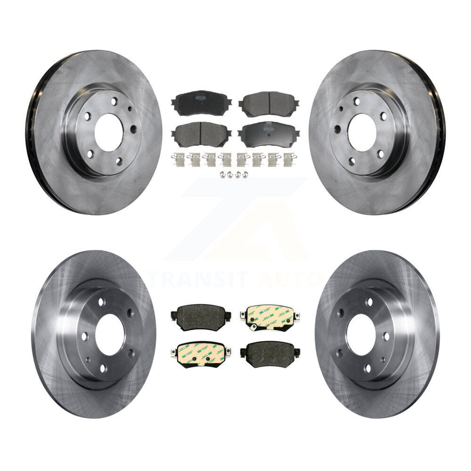 Front Rear Disc Brake Rotors And Semi-Metallic Pads Kit For 2016-2018 Mazda 6 K8F-102615