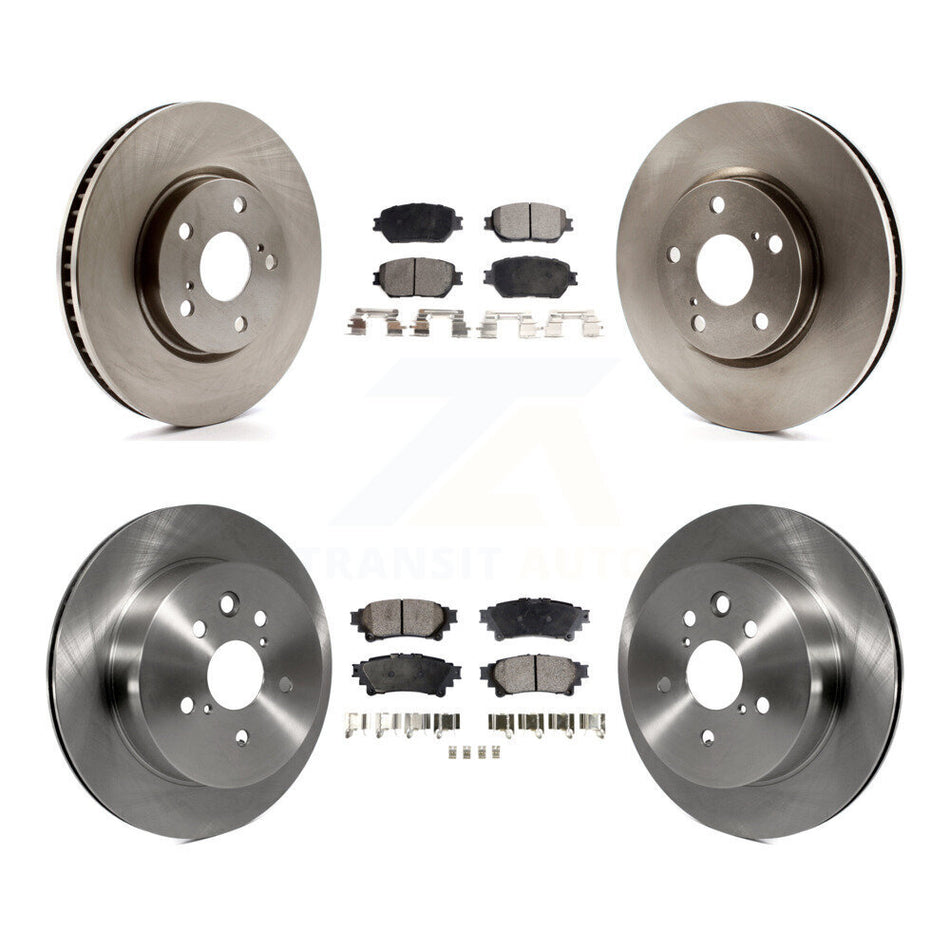 Front Rear Disc Brake Rotors And Semi-Metallic Pads Kit (6Pc) For 2014 Lexus IS250 C F Sport K8F-102621