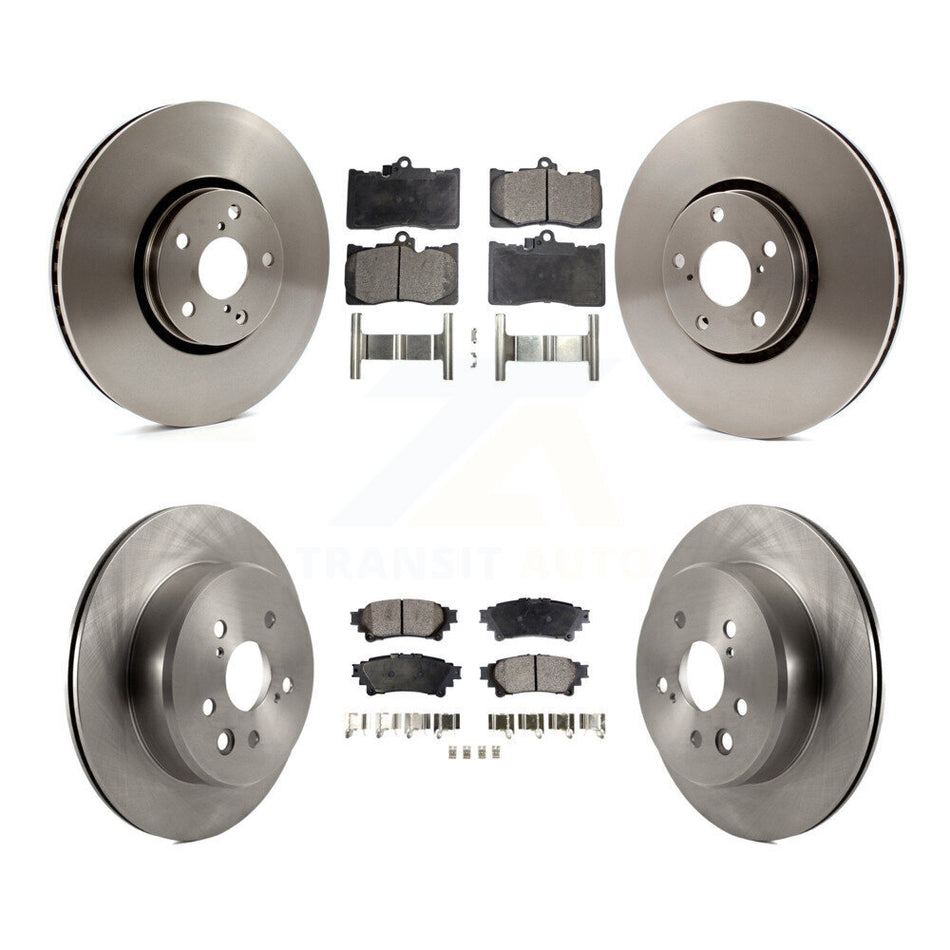 Front Rear Disc Brake Rotors And Semi-Metallic Pads Kit (6Pc) For Lexus IS200t IS300 IS350 K8F-102622