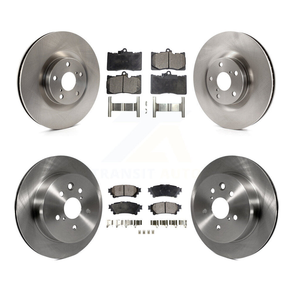 Front Rear Disc Brake Rotors And Semi-Metallic Pads Kit (6Pc) For 2014-2015 Lexus IS350 C F Sport K8F-102623