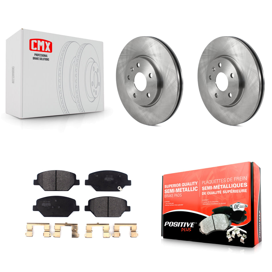 Front Disc Brake Rotors And Semi-Metallic Pads Kit For Buick Envision Cadillac XT4 K8F-102649