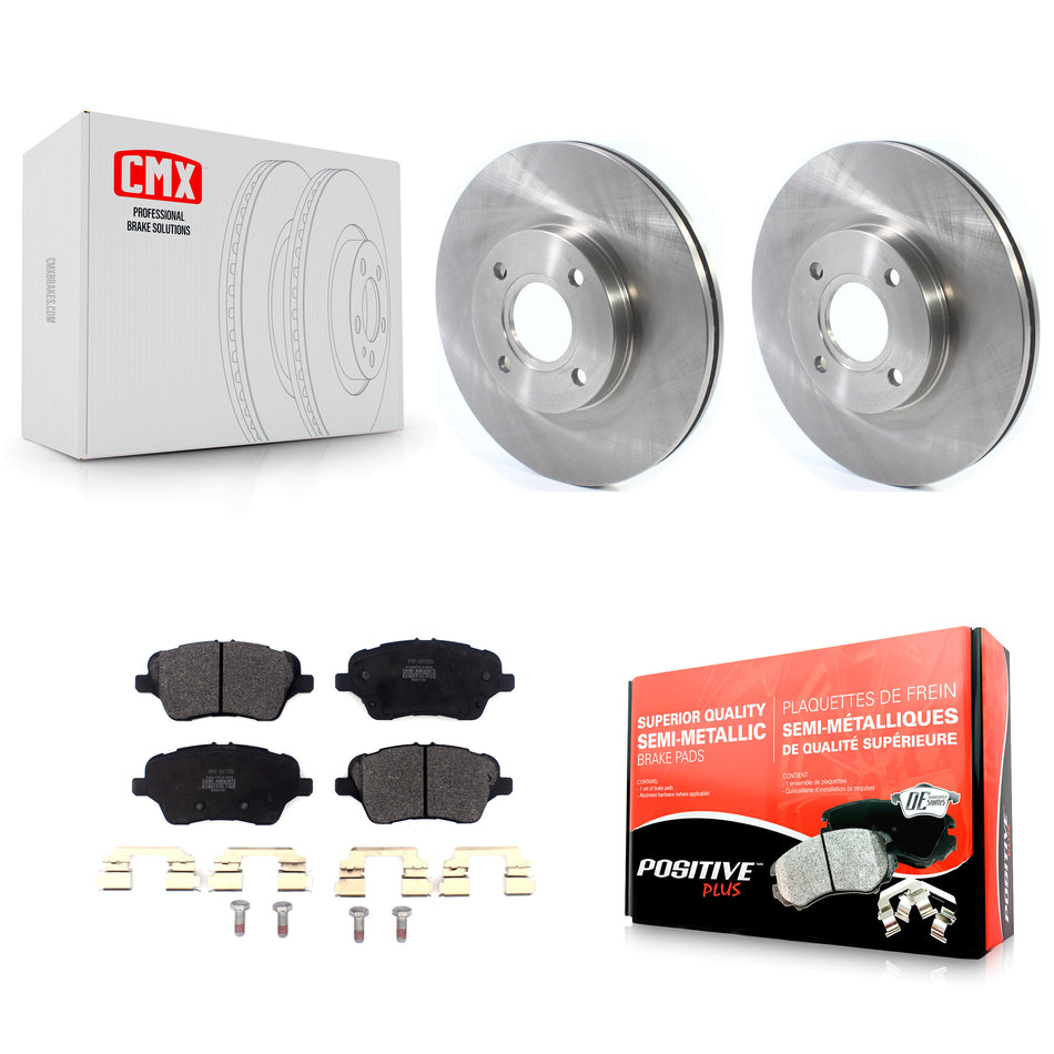 Front Disc Brake Rotors And Semi-Metallic Pads Kit For 2014-2019 Ford Fiesta ST K8F-102652